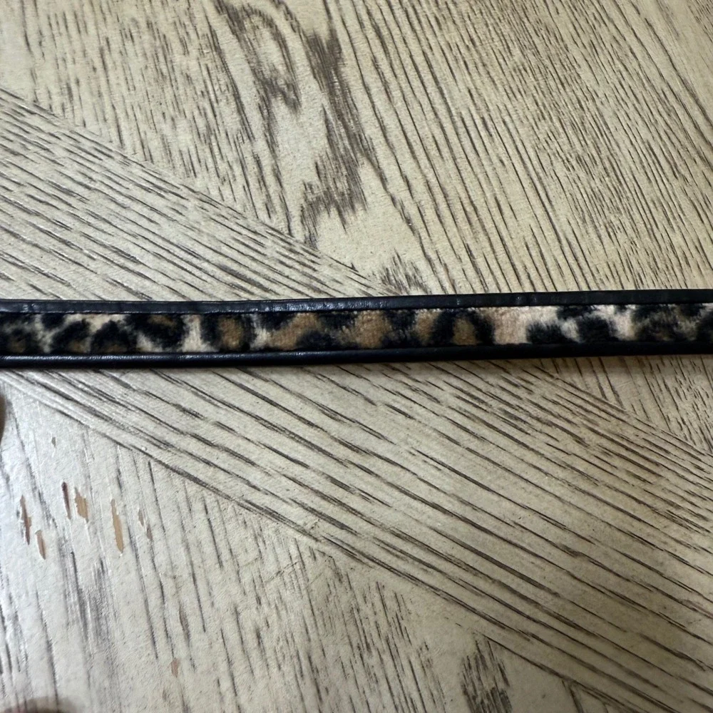 Brighton Women's Leopard Print Leather Belt Silver‎ Buckle Size 30 B7903